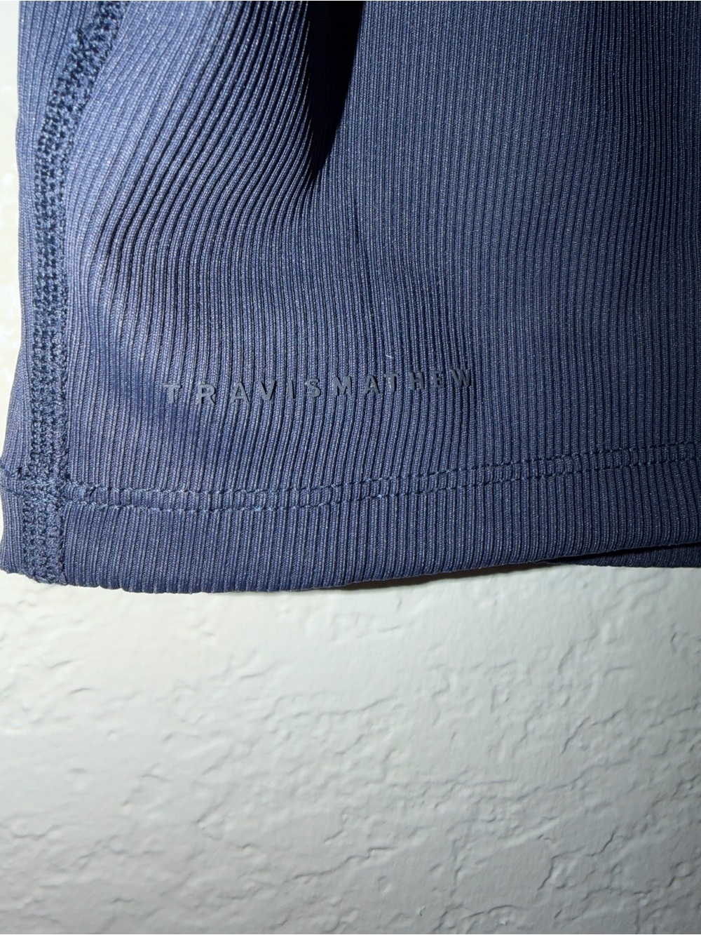 Travis Mathew Sleeveless Ribbed Crop Top - Navy - Picture 6 of 6